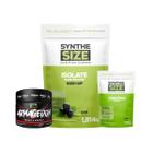 Kit Whey Isolate Refil 1814g Açaí + Armagedom 150g Guaraná C/ Açaí + Creatina 120g Synthesize