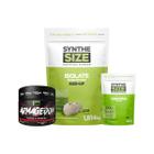 Kit Whey Isolate Refil 1814g Beijinho + Armagedom 150g Limonada Suíça + Creatina 120g Synthesize