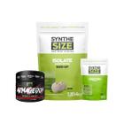 Kit Whey Isolate Refil 1814g Beijinho + Armagedom 150g Uva + Creatina 120g Synthesize