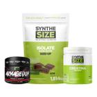 Kit Whey Isolate Refil 1814g Chocolate + Armagedom 150g Uva + Creatina 300g Synthesize