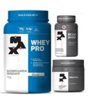 Kit Whey Pro 1kg + Bcaa 60 caps + Creatina 100g Max Titanium