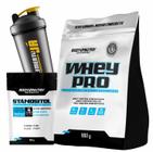 Kit Whey Pro, refil 900 g + Stanositol 100g + Coqueteleira 600 ml