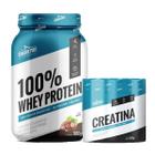 Kit Whey Protein 100% Pote 900g Sabor Avelã Shark Pro + Creatina Monohidratada 300g Shark Pro