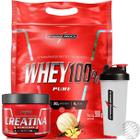 Kit Whey Protein 900g Creatina 150g Pura Coqueteleira Com Mola 600ml - Integralmedica