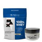 Kit Whey Protein 900g + Creatina Pura 100g (baunilha) - Max Titanium