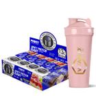 Kit Whey Protein Bar Torta de Morango + Coqueteleira Perolada