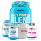 Kit Whey Protein Blend Standard 900g + Premium Creatina 100g + BCAA 100g + Colágeno 200g - BRN Foods