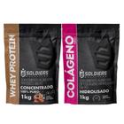 Kit: Whey Protein Concentrado 1Kg + Colágeno Hidrolisado 1Kg - 100% Importado - Soldiers Nutrition