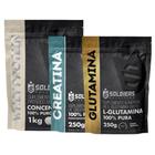 Kit: Whey Protein Concentrado 2Kg + Creatina Monohidratada 250g + Glutamina 250g - 100% Importado - Soldiers Nutrition