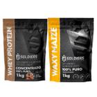 Kit: Whey Protein Concentrado 2Kg + Waxy Maize 2Kg - Soldiers Nutrition