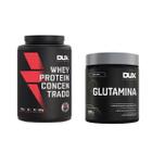 Kit whey protein concentrado 900g dux + glutamina 300g dux