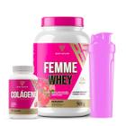 Kit Whey Protein Feminino Pote 908g + Colágeno Provit + Coqueteleira - Body Shape