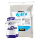 KIT Whey Protein Fit Foods 500g + PREMIUM Creatina 100g - BRN Foods