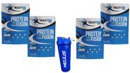 Kit Whey Protein Fusion 3w - 4x1,8kg (7.2kg) + Coqueteleira 700 ML - HEALTH TIME