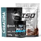 Kit: Whey Protein Isolado ISO PRO 1kg + Creatina Monohidratada 150g + Pré-Treino Sixt Army - Soldiers Nutrition