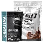 Kit: Whey Protein Isolado ISO PRO 1kg + Creatina Monohidratada 150g - Soldiers Nutrition