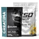 Kit: Whey Protein Isolado ISO PRO 1kg + Creatina Monohidratada 600g - Soldiers Nutrition