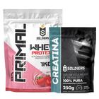 Kit: Whey Protein Primal 1Kg 100% Importado + Creatina Monohidratada 250g - Soldiers Nutrition