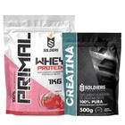 Kit: Whey Protein Primal 1Kg 100% Importado + Creatina Monohidratada 500g - Soldiers Nutrition