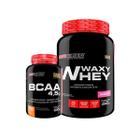 Kit Whey Protein Waxy Whey 900G Morango + Bcaa 100G