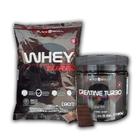 Kit Whey Turbo 907g mais Creatina Turbo 150g - Black Skull