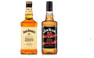 Kit Whiskey Jack Daniel's Honey + Jim Beam Bourbon Fire 1L
