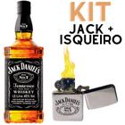 Kit whisky Jack Daniel's Old N7 acompanha isqueiro personalizado