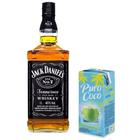 Kit Whisky Jack Daniels Nº7 Tennessee 1L+ Água De Coco 200Ml