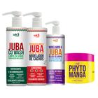 Kit Widi Care Co Wash Juba 500, Geleia Juba 300g, Encaracolando 500g e Máscara Phyto Manga 500g