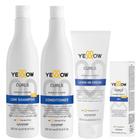 Kit Yellow Curls Shampoo Condicionador Leave-in Cream e Oil