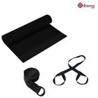 Kit Yoga - Mat Premium Black+Alça+Cinto de alongamento - Dharma Yogui