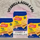 Kit06 Unidades - Bolacha Águá e Sal Vitarella 350G