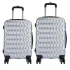 Kit2 Mala de Viagem Bordo 10kg Padrão ANAC P+ e Média Em ABS