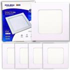 Kit4 Painel Plafon Embutir Luminária Led 6W Quadrado Branco - Philbra