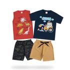 Kits 2 Conjuntos Infantil Roupas Masculino Blusinhas Regatas Menino Atacado Peças Verão