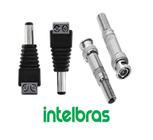 Kits 20 Conector Bnc Com Mola + 10 P4 Com Borne Intelbras