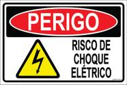 Kits Placa de Sinalização (Perigo Risco de choque elétrico)