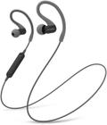 Koss BT232i Fones de ouvido Bluetooth sem fio, microfone em linha, controle de volume e controle remoto de toque, resistente ao suor, cinza escuro e preto