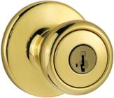 Kwikset 94002-868 Tylo Keyed Entry Knob com Smartkey Security In Polished Brass