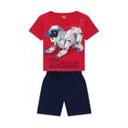 Kyly Conjunto Camiseta e Bermuda Dog Machine Vermelho