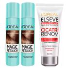 L'Oréal Paris Magic Retouch + Ganhe Cicatri Renov Kit - Leave-In + 2 Corretivos Capilar Castanho Claro