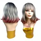 Lace Wig Corte Moderno Fibra Premium Ondulada Com Franja