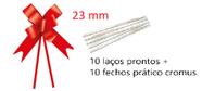 Laço Pronto Liso 23 mm- 10 Unidades + Fecho prático Cromus