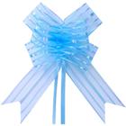 Laço Pronto Liso 32MM X 47CM Organza Azul Claro - Pacote com 100 - Make