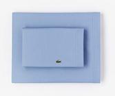 Lacoste 100% algodão Percale Pillowcase Par, Sólido, Allure Blue, Standard