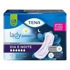 Lady discreet absorvente geriátrico dia e noite de 12 unidades