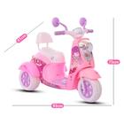 Lambreta Motinha Elétrica Infantil Princesa Mini Rosa Moto Crianças Hello Kitty Menina - Car Kids