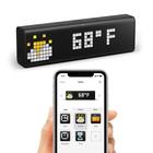 LaMetric TIME Relógio Wi-Fi para Casa Inteligente - Contador de Mídia Social - Cinema Lightbox - Despertador Digital com Tempo - Retro Pixel Art Bluetooth Speaker com Display LED 37x8