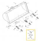 Lamina 4t6695 Placa Entre Dentes Carregadeira Cat 938 2 Furos