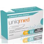 Lamina para Bisturi AÇO Carbono N22 CX com 100 Unidades Uniqmed